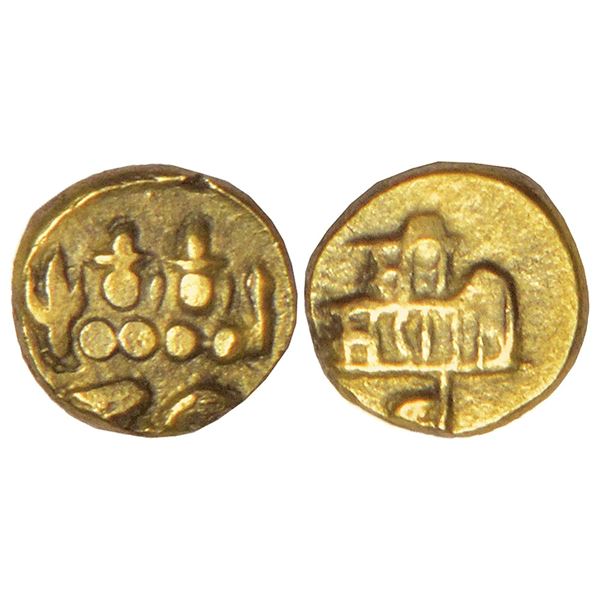 Medieval India: Vijayanagara Empire, Tuluva dynasty, gold fanam of Sadasiva Raya, 0.32g,
