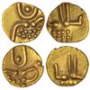 Image 1 : Medieval India: Coorg, Veera raya, gold fanam (2), 0.38 and 0.41g. (2 coins)