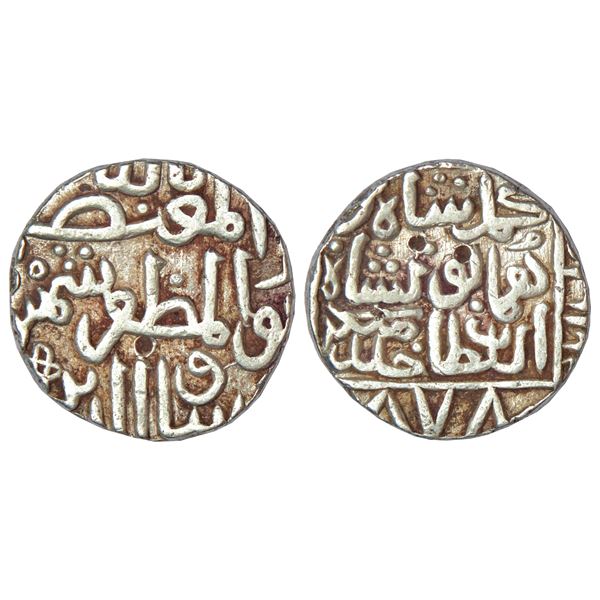 Sultanates: Gulbarga, Silver tanka of Shams al din Muhammad Shah III, Muhammadabad, AH878, GG BH112,