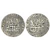 Image 1 : Mughals: Akbar (1556-1605 AD), silver rupee, Dar us-Sultanat Ahmedabad, AH 982, KM 80.2, 11.25g.
