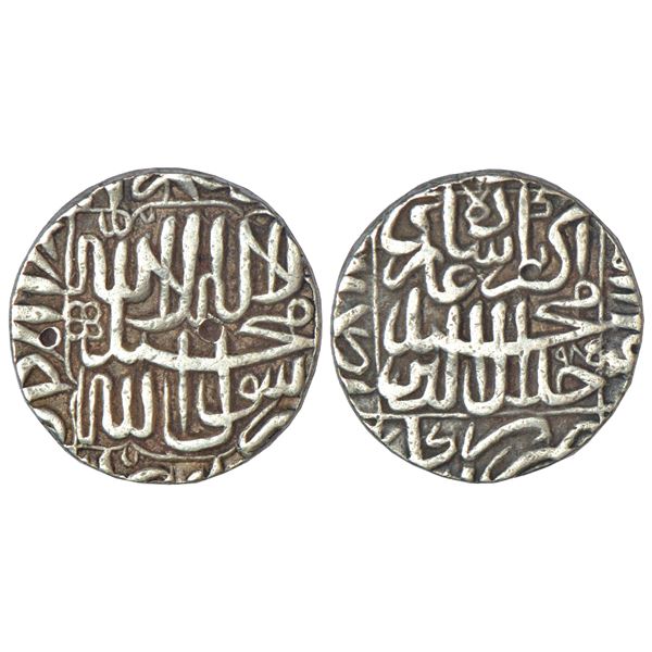 Mughals: Akbar (1556-1605 AD), silver rupee, Bhakkar mint, AH 985, KM 80.6, 11.35g.