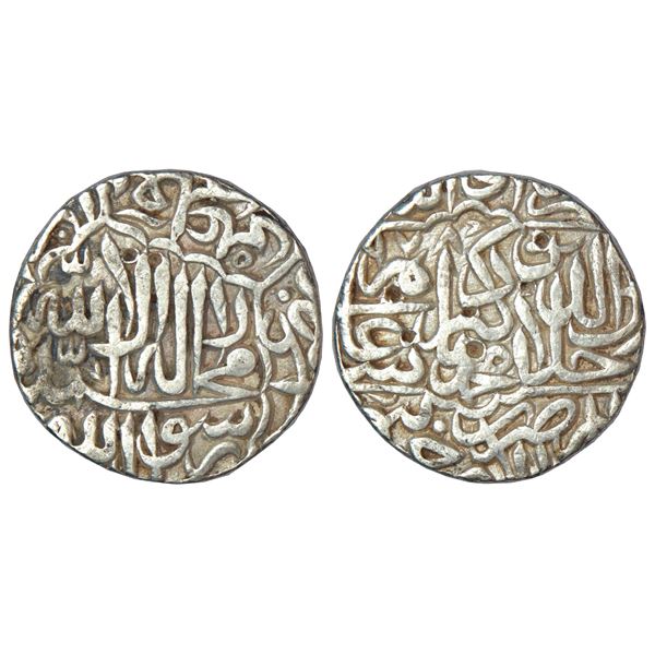 Mughals: Akbar (1556-1605 AD), silver rupee, Dar ul-Khilafat Jaunpur, AH 978, KM 80.10, 11.26g.