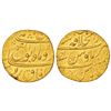 Image 1 : Mughals: Jahandar Shah, gold mohur, Shahjahanabad, AH 11(24)/RY Ahd, KM 368.6, 10.91g.