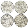 Image 1 : Mughals: Muhammad Shah, silver rupee (2), Machhalipattan and Shahabad Qanauj mint (2 different mints