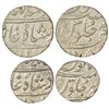 Image 1 : Mughals: Ahmad Shah Bahadur (1748-1754 AD), silver rupee & ½ rupee, Surat mint. (2 coins)
