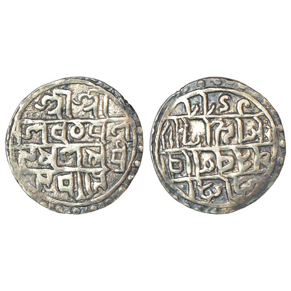 Independent Kingdoms: Cooch Behar, Nara Narayan, silver tanka, saka 1477, 10.07g.