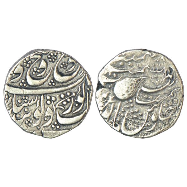 Independent Kingdoms: Sikh Empire, Governor Diwan Moti Ram, silver rupee, Kashmir, 10.97g.