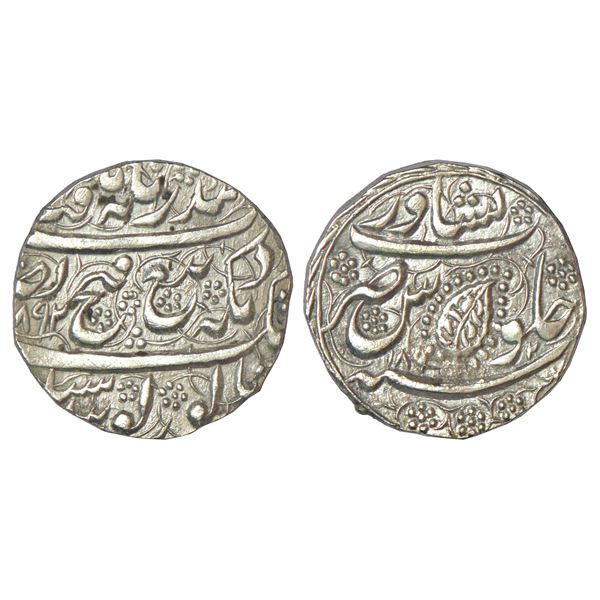 Independent Kingdoms: Sikh Empire, silver rupee, Peshawar, VS 1892, Herrli 13.02.04, 8.43g.