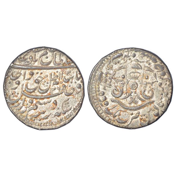 Princely States: Awadh, Wajid Ali Shah, silver rupee, Lakhnau mint, AH 1265/RY (2), 11.12g.