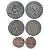 Image 1 : Princely States: Baroda, Sayaji Rao III (1875-1938 AD), machine struck copper coins (3)