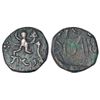 Image 1 : Princely States: Gwalior, Daulat Rao Sindhia, copper paisa, Rajod mint, KM 196, 11.65g.