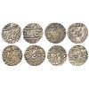 Image 1 : Princely States: Hyderabad, Mir Mahbub Ali Khan, silver 1/8 rupee, Hyderabad, (4 coins)