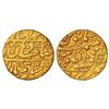 Image 1 : Princely States: Jaipur, Mughal style issue, gold mohur, Sawai Jaipur mint, RY 10, KM 77, 10.89g.