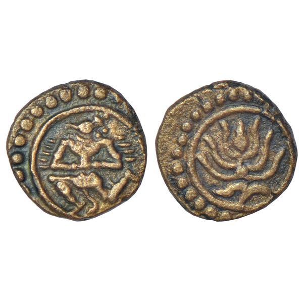 Princely States: Travancore, copper thira cash, BS 183.1, 1.03g.