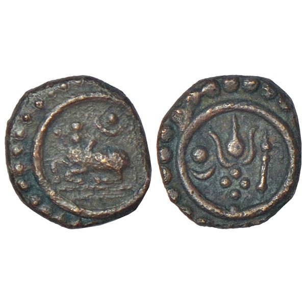 Princely States: Travancore, copper thira cash, BS 300.1, 1.17g.