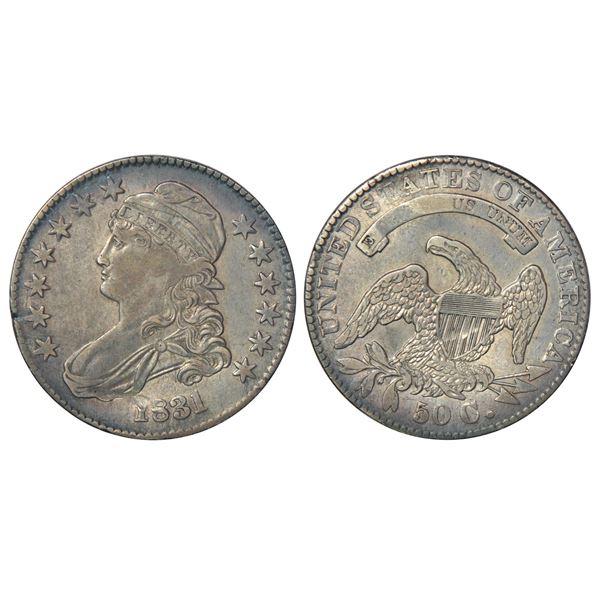 Foreign: United States of America, silver 50 cents, AD 1831, KM 37, 13.40g.