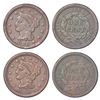 Image 1 : Foreign: United States of America, copper 1 cent (2), 1848 & 1853, 10.19g, KM 67. (2 coins)
