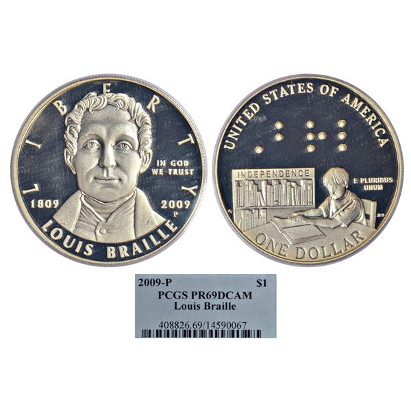 Foreign: United States of America, proof silver dollar, AD 2009, 'P' mintmark, KM 455.