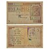 Image 1 : Paper Money: George V, 5 rupees, 1st issue, ND (1925), signed by H. Denning, J&R 3.4.1A.