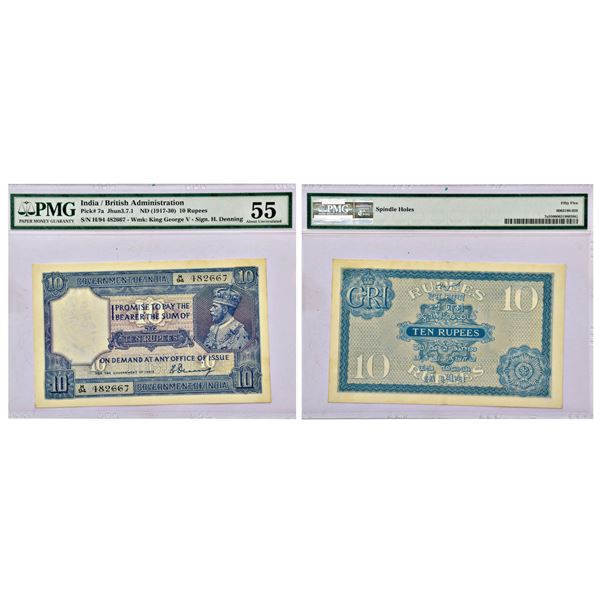 Paper Money: George V, 10 rupees, 2nd issue, ND (1925), signed by H. Denning, J&R 3.7.1.