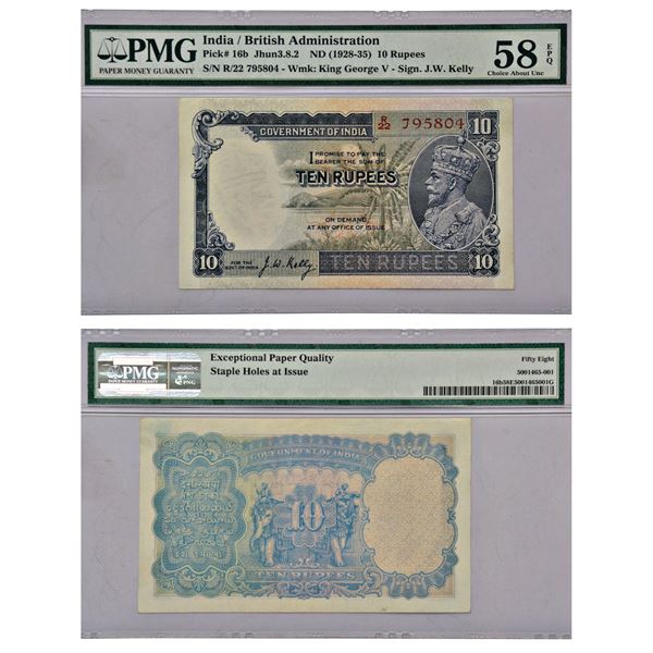 Paper Money: George V, 10 rupees, 3rd issue, ND (1935), signed by J.W. Kelly, J&R 3.8.2.