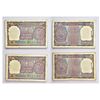 Image 1 : Paper Money: 1 rupee, full packet if 100 notes (2), 1971, I.G. Patel, inset 'D', (2 packets)