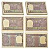 Image 1 : Paper Money: 1 rupee, full packet of 100 notes (2), 1x 1972, I.G. Patel, inset 'D', (2 packets)