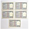 Image 2 : Paper Money: 1 rupee, full packet of 100 notes (5), 1976, signed by M.G. Kaul, inset H, (5 packets)