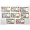 Image 2 : Paper Money: 1 rupee, full packet of 100 notes (8), 1981, signed by M. Narsimharao, (8 packet)
