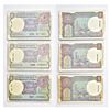 Image 1 : Paper Money: 1 rupee, full packet of 100 notes (3), 1988, S. Venkitaramanan, inset 'A', (3 packets)