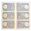 Image 1 : Paper Money: 1 rupee, full packet of 100 notes (3), 1991, S.P. Shukla, inset 'B', (3 packets)