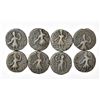 Image 1 : Large Lot: A group of 8 Kushan Kanishka copper quarter unit, includes various types. (8 coins)