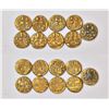 Image 1 : Large Lot: A group of 9 Vijaynagar gold ½ pagoda, 4x Hari Hara II & 5x Pratapa Deva Raya. (9 coins)