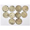 Image 2 : Large Lot: A group of 10 Indore state silver rupee, Big sun, includes VS 1947, 1948, 1953 & 1954.