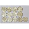 Image 1 : Large Lot: A group of 13 Bengal Presidency silver rupee, Muhammadabad Banaras mint, (13 coins)