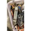 Image 3 : 2 CRATES AND TRAY OF HOLE SAW BITS, TOOLS, SHOP SUPPLIES