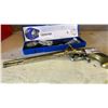 Image 1 : NEW MICHELIN SCHRADER TIRE GUAGE AND BRASS  WALL HANGER DECORATIVE GUN