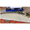 Image 2 : NEW MICHELIN SCHRADER TIRE GUAGE AND BRASS  WALL HANGER DECORATIVE GUN