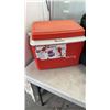 Image 2 : BAG OF CAMPING GEAR SLEEPING BAG,  BLANKET, FOLDING CHAIR, COOLER AND MORE