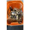 Image 2 : TOTE OF SCOOTER PARTS AND CRATE OF LIGHTS