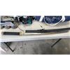 Image 8 : DECORATIVE KATANA WITH UMPIRE MASK, FUEL BELT, INLINE SKATES, PROTECTIVE GEAR AND MORE