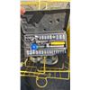 Image 8 : BASKET OF WHEELS, CASED TOOL KIT AND VINTAGE ELECTRONICS - MORES CODE DECODER, BATTERY CHARGER AND C