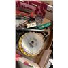 Image 8 : TRAY OF TOOLS AND 2  ROLLING SHOPPING BASKETS