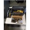 Image 1 : TOOLBOX WITH CONTENTS AND BOX OF DOORKNOBS