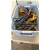 Image 2 : TEMRO 20 BATTERY CHARGER, TOOLBOX WITH CONTENTS, TOTE OF JACKS AND JUMP CABLES