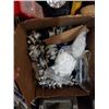 Image 11 : 2 BINS OF TOOLS, SHOP SUPPLIES, FACE SHIELD, TIRE IRON
