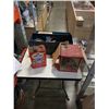 Image 1 : CATALYTIC HEATER, TOOLBOX WITH CONTENTS AND METAL TIN