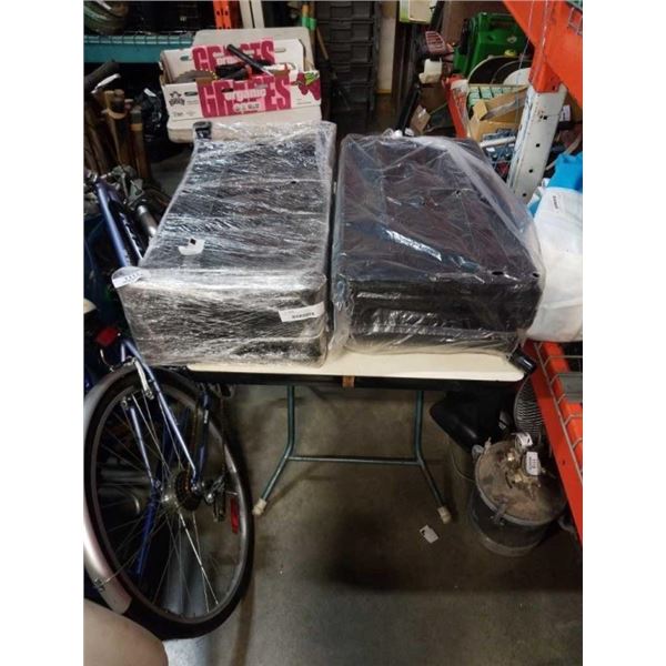 LOT OF BLACK PLASTIC SHELVING