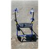 Image 2 : FOLDING WALKER AND 2 SHOPPING CARTS, POOL CUE, FIELD HOCKEY STICK AND MAP CASE