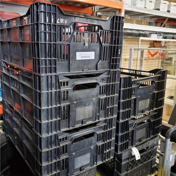 5 BLACK STACKING CRATES